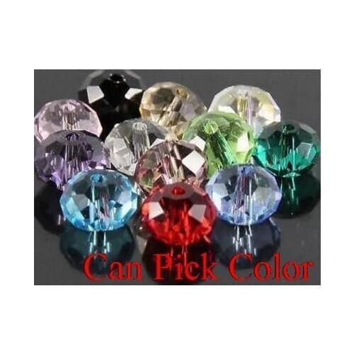 6mm lot loose strand Mixed white Faceted Rondelle Glass Crystal Beads spacer Bracelet jewelry DIY accessory curtains making m14