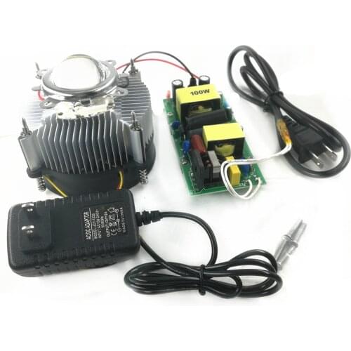 100Watt High Power White LED chip + 100W Heatsink Cooler +100W LED Driver +100W 44mm led lens kit