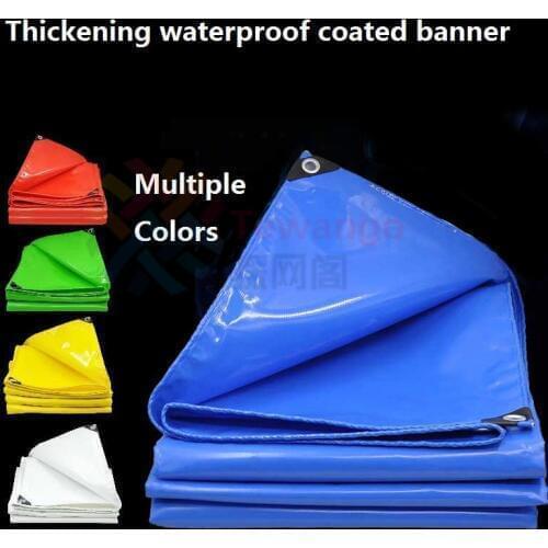 1.5x2M Tewango Thickened PVC Rainproof Cloth Hi-Quality Coated Banner Tarpaulin Multicolors Windbreak Sunshade Waterproof Canvas