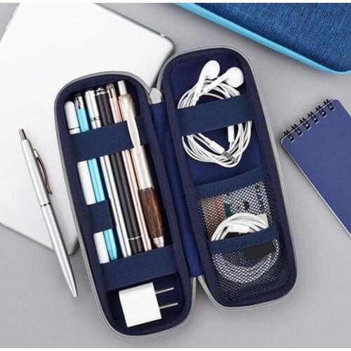 Big Capacity Compartments Pencil Case EVA Bandage Fixed Mesh Pocket Stationery Bag Pen Holder