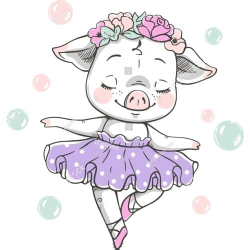 Garland Short Skirt Ballet Pig Girl Metal Cutting Dies Lovely Animals Stencil For DIY Craft Scrapbooking Cards Decorative