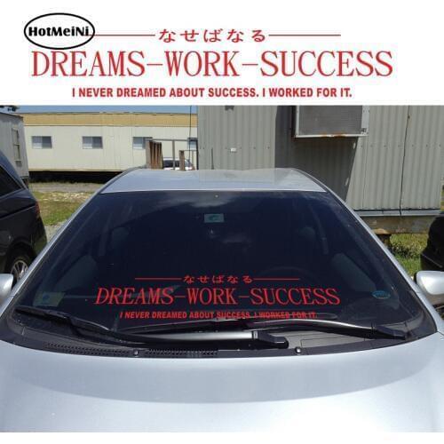 HotMeiNi 30*8cm Endless Nights Japanese kanji Stance windshield JDM for BMW Mugen car decal sticker Black/Sliver Etc 13 Colors