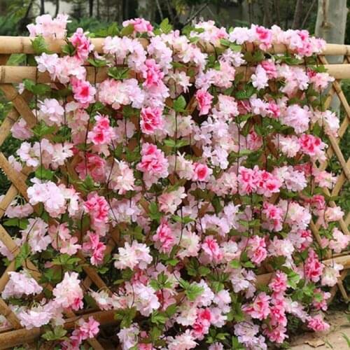 Beautiful Cherry Blossoms Layout Wedding Garland Decor Flower Vines Artificial Arch