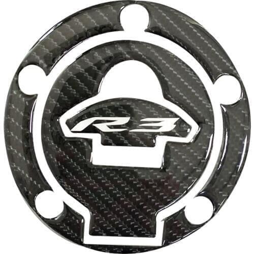 Motorcycle carbon fiber fuel tank cushion fuel tank cap sticker fuel tank protective cap decal for YAMAHA YZF-R3 yzf-r3