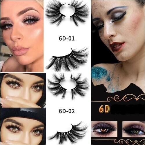 3D Real Mink 25mm Lashes Cross Mink False Eyelashes Packaging Box Natural Long Strip Cruelty Free Fake Eyelash Extension Makeup