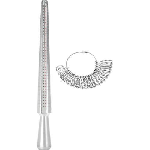 New Standard Finger UK Ring Sizer Gauge / Ring Mandrel Sizing Measuring Stick Jewelry Size Metal Silver Measure Tool Equipments