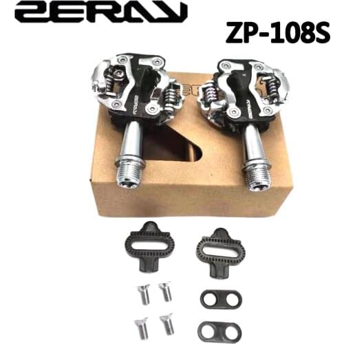 ZERAY MTB Pedals with Cleat ZP-108S ZP-109S Compatible with SPD Self-locking Aluminum Alloy Doubleside multifunction Pedals