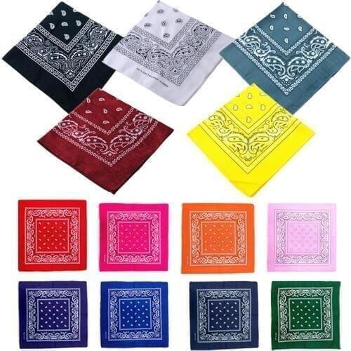 Hiking heaFashionable Hip Hop Bandana Square Shawl 55Cm Black Red Paisley Headband Printed For Women Men Boys Girls High Quality