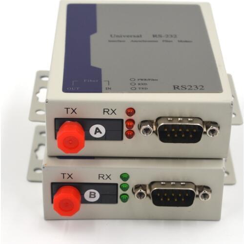 Premium Data Extenders Bidirectional RS232 data over Fiber optic Meida Converters FC Singlemode fiber up 20Km