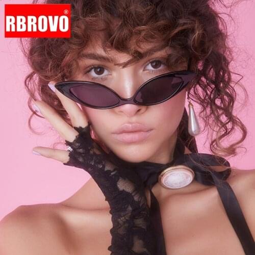 RBROVO 2021 Vintage Cat Eye Sunglasses Women Fashion Small Sun Glasses for Women/Men Retro Eyewear Women Lentes De Sol Mujer
