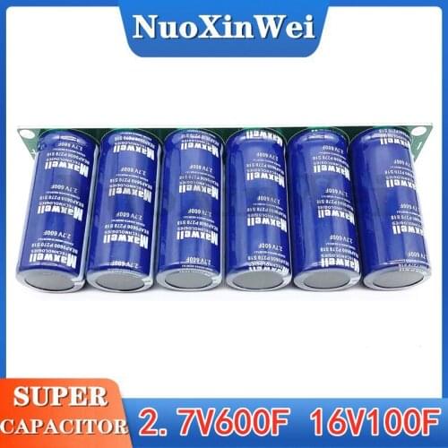 16V100F auto start super capacitor Maxwell 2.7V 600F high current power supply audio amplifier voltage stabilizing module