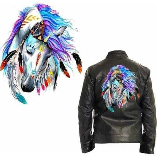 T-N Cartoon Horse Heat Transfer Sticker Iron On Vinyl Patches Cloth Printing Process Lovers T-shirt DIY Bold In Color Pyrograph
