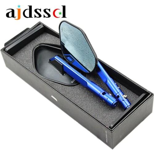 Universal CNC Aluminum Big glass Motorcycle/Scooter Side Rearview Mirror For Beneli 300 600 Ducati 795 Yamaha BWS RSZ Honda MSX