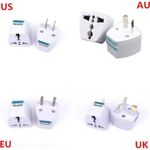 1PC Universal US UK AU To EU Plug USA To Euro Europe Travel Wall AC Power Charger Outlet Adapter Converter 2 Round Pin Socket