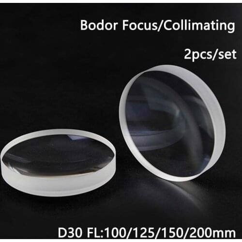 Fiber Laser Bodor Focus/Collimating Lens Dia.30 FL.100/125mm 4KW Quartz Fused Silica For Bodor Fiber Laser Head