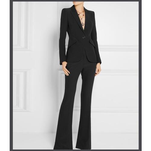 Black Women Suit Business Pant Suits Women Summer Business Suits Female Formal Work Wear 2 Piece Female Trouser Suits