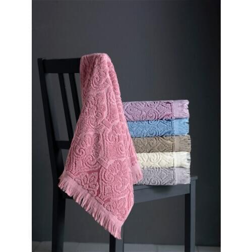 100% COTTON JACQUARD FRINGED Fringed CIRCLE EMBROIDERED 6-PIECE HAND FACE TOWEL SET HEAD TOWEL GIFT TOWEL BATHROOM TOWEL BEACH