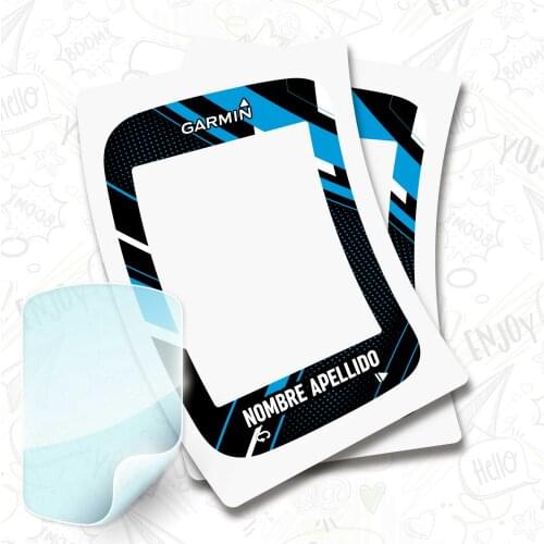 2 X flag stickers Spain name on vinyl for GARMIN EDGE 820 + PROTECTOR hydrogel bike BTT bike customizable