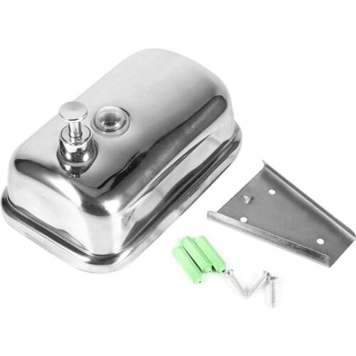 500ml Stainless Steel Liquid Soap Dispenser Shower Shampoo Box Liquid Soap Lotion Container Wall Mount Bathroom Accessories