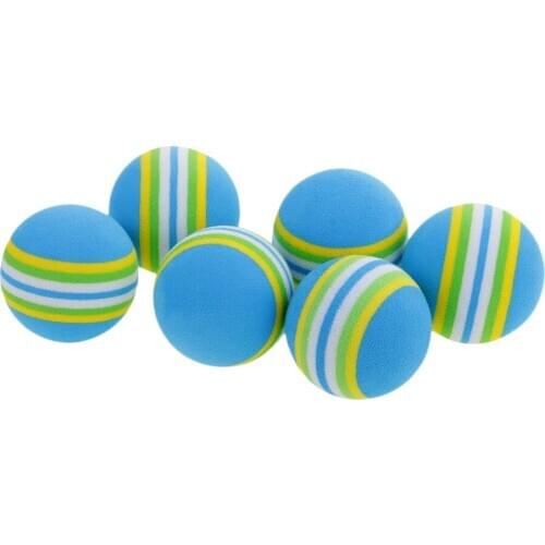 6 Pieces Golf Balls Golf Training Ball Professional Elastic Sponge Blue