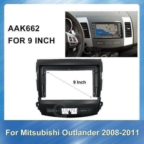 9 Inch Car DVD Player frame For Mitsubishi Outlander 2008-2012 Car Radio Fascia Frame Dash Panel
