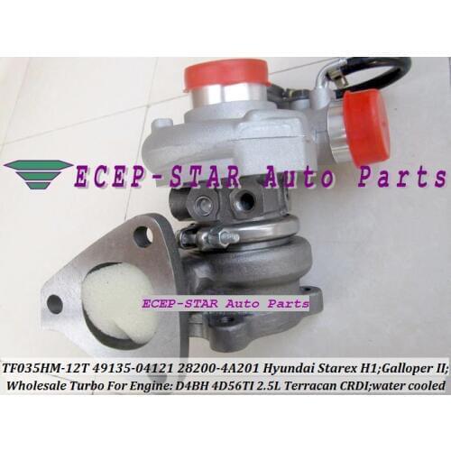 Free Ship TF035 49135-04121 28200-4A201 Water C Turbo Turbocharger For HYUNDAI Starex H1 H200 Galloper Terracan D4BH 4D56T 2.5L