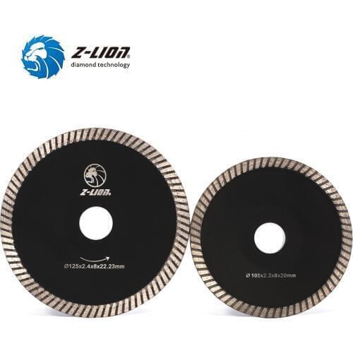 Z-LION 4" 5" Diamond Saw Blade Hot Pressed Turbo Rim Concave Curved Cutting Disc Diamond Blade For Granite Concrete Sandstone