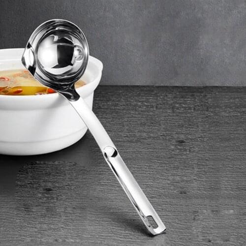 Household filter soup spoon 304 stainless steel oil spill spoon, soup artifact, oil soup separation spoon, oil filter artifact