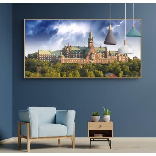 Decorative Paintings Kingdom of Sweden Old castle A picture for the wall Creativity canvas print Bedside Modern art painting