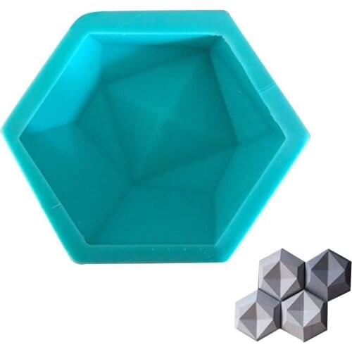 DIY Geometric Concrete Molds TV Background Decoration Clay Brick Crafts for Wall Stone Hexagon Handicraft Silicone Moulds #CO