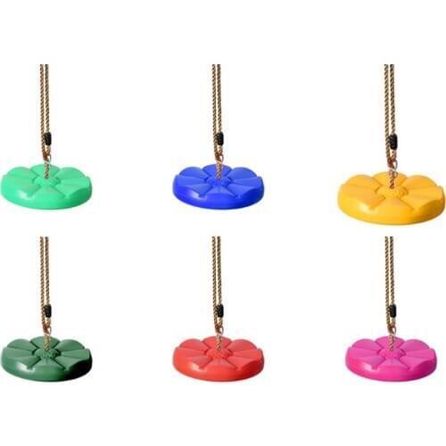 Swing Disc Rope Swing with Adjustable Nylon String Red for Kid Children Play Indoor Outdoor