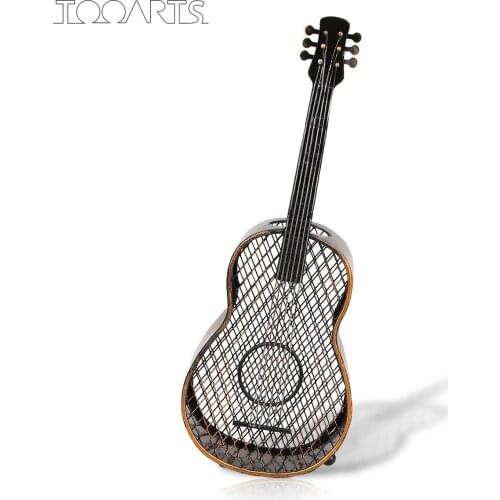 TOOARTS Guitar wine cork container Handcrafts Home decoration crafts vintage home decor Barware Ornament gifts storage rack