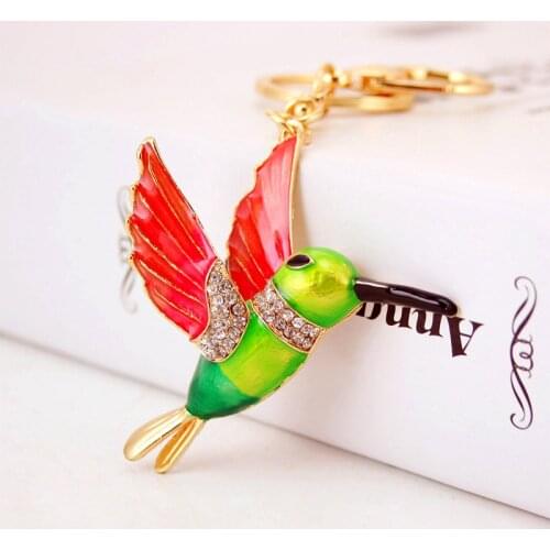 Korean-Style Creative Cute Woodpecker Key Ring Bird Key Ring Animal Metal Pendant Yiwu Small Jewelry Gift