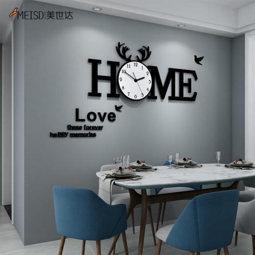 MEISD Modern Design Clock Wall Decor Hanging Wall Watch DIY Mirror Sticker Quartz Clock Silent Living Room Horloge Free Shipping