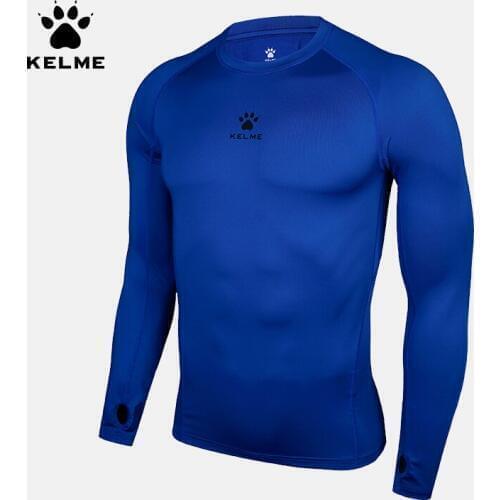KELME Mens T-shirt Men Slim Fit Long Sleeves Running Tights Workout Fitness Training Top Elastic Gym T Shirt Sportswear 3881110