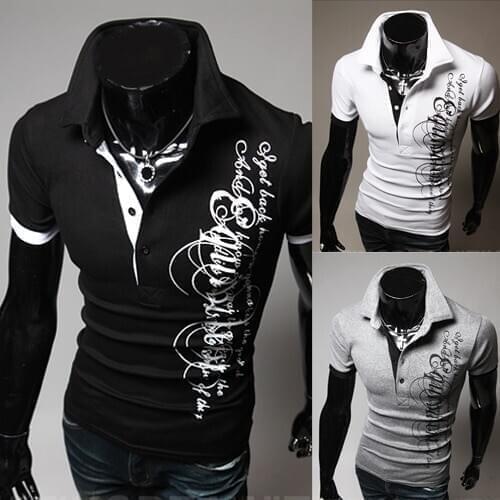 Free shipping mens short sleeve T-shirt letters printing high quality t-shirts with short sleeves. The color gray white black