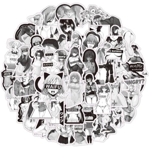 10/50pcs Waterproof Hentai Sexy Girl Waifu Anime Stickers Bicycle Guitar Luggage Laptop Motorcycle Bunny Girl Graffiti Sticker