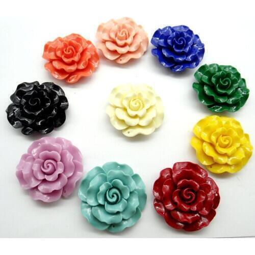 Natural Chinese Organic Cinnabar Quartz crystal carve of flower charm Pendant for diy Jewelry making Necklace Accessories A8