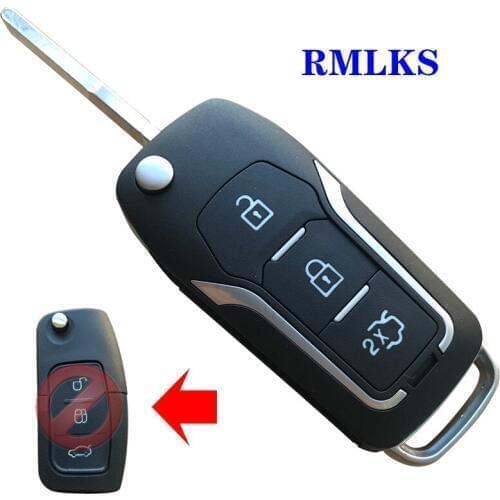 New 3 Buttons Modified Filp Folding Uncut Car Blank Key Shell For Ford 2 3 Mondeo Focus Fiesta C Max S Max Galaxy Key Fob Case