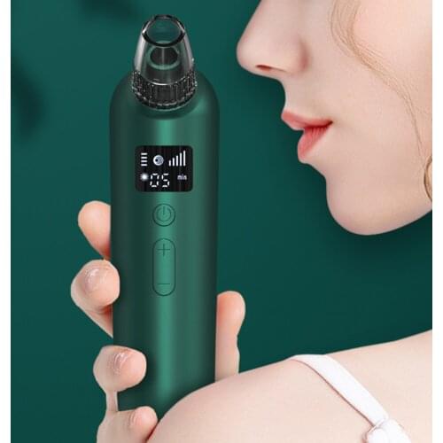 Blackhead Remover Deep Pore Cleaning Rechargeable Blackhead Extractor with 6 Suction Heads Skin Care Device