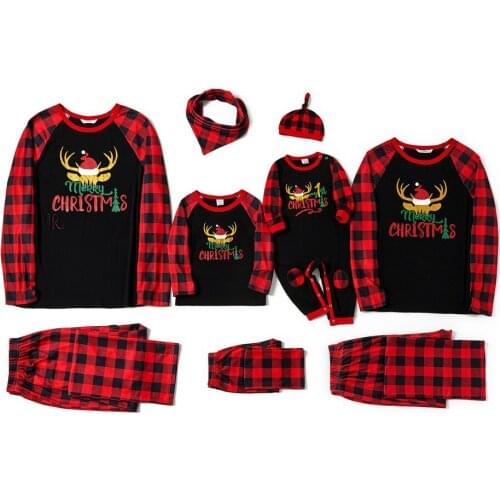 Family Matching Clothing Sets Christmas Pajamas 2021 Christmas Day Clothing Adult Kids Set Baby Jumpsuit Pajamas Home Wear