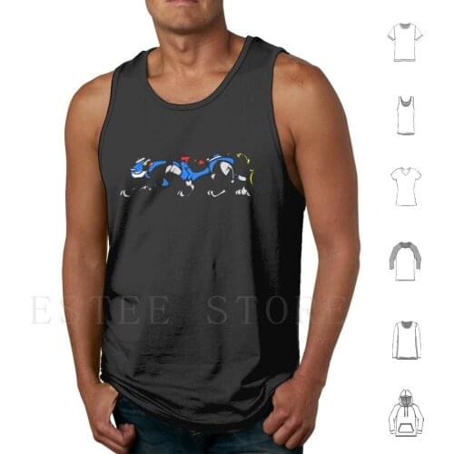 Blue Cubist Voltron Lion Tank Tops Vest Sleeveless Voltron Cubism Lion