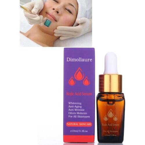 Dimollaure Kojic Acid Serum Hyaluronic Acid Essence Anti-aging Whitening Removal Scar Freckle Melasma Pigment Melanin Serum