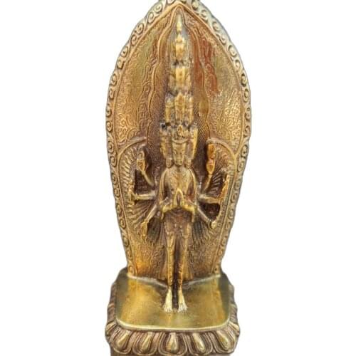 Tibet gilded bronze ware Buddha statue of a thousand hands Avalokiteshvara