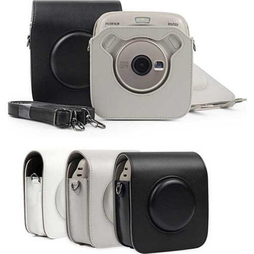 Vintage PU Leather Camera Bag Case For FUJIFILM Instax SQUARE SQ20 SQ10 Camera Protection Carry Cover with Shoulder Strap
