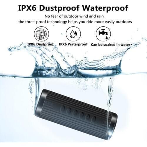 X3 Powerful LED Bicycle Bluetooth Speaker Portable Outdoor Wireless Column Boombox Hands Free+Power Bank+Flashlight+Bike Mount