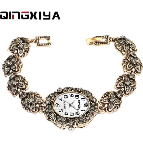 Ladies Stainless Steel Casual Reloj Mujer Fashion Quartz Watch Simple Watches Rhinestones Bracelet Girl Watch Relogio Feminino