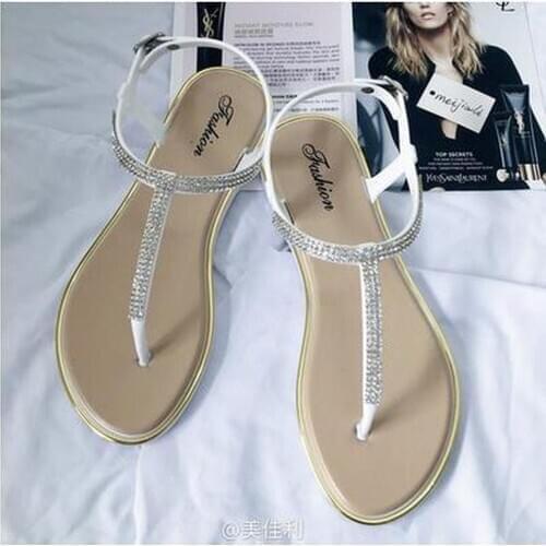 Free Shipping Women Sandals 2020 Summer Casual Bohemia Flat Women Shoes New Fashion Beach Sandals Solid Casual Shoes 36-41