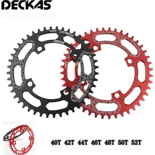 DECKAS Chainring 104BCD Mountain Road Bike Narrow Wide Single Speed MTB Chain ring Bicycle Chainwheel 40T-52T Fit Shimano SRAM