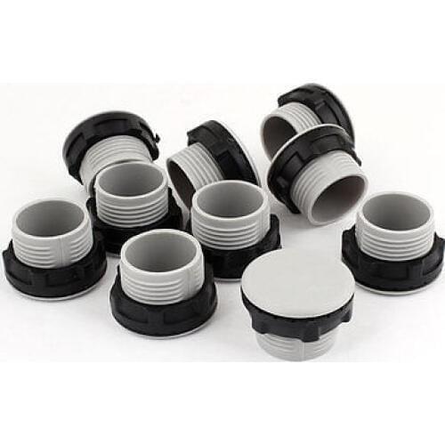 1/2" PT Thread Gray Plastic Circle Button Switch Panel Plugs